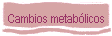 Cambios metabólicos